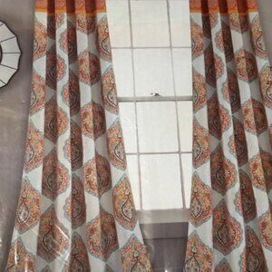 Boho Lush Decor Curtain Drapery Window Treatments Pair 52"x84" NWT